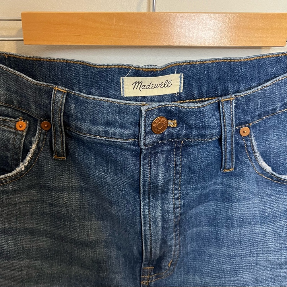 Women’s Madewell Blue Jeans Perfect Vintage Crop Jean Western Denim Classic - Picture 3 of 7